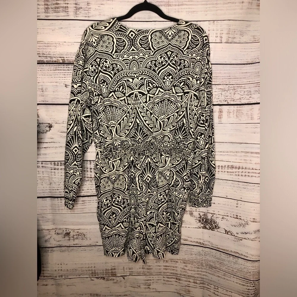 Cotton linen printed romper - Picture 7 of 13